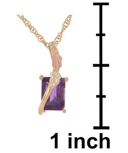 Black Hills Gold 10/14k Gold & Amethyst Pendant