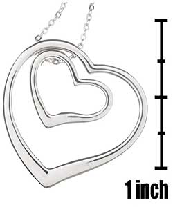Sterling Silver Double-heart Pendant