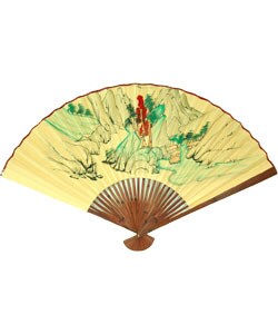 Rosewood 36-in. Oriental Wall Fan (China)