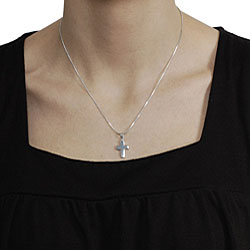 Sterling Silver High Polish Cross Necklace