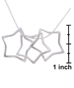 Sterling Silver Interlinking Stars Necklace