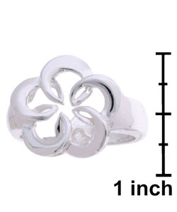 Sterling Silver High Polish Flower Ring