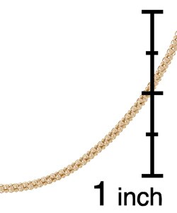 14-kt Gold 18-inch 1.6 mm Hollow Popcorn Necklace