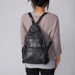 Adi Designs Genuine 16-inch Leather Backpack
