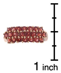 10kt Yellow Gold Triple Row Gemstone Ring