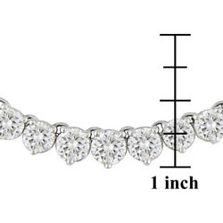 Platinum 30.16ct TDW Round Diamond Necklace (G-H, SI1-SI2)