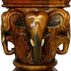 Hand-carved Four Elephants Table