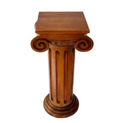 Hand-carved Tall Pedestal Table