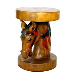 Hand-carved Horse Table