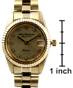 Jules Jurgensen Women's Goldtone 10 Diamond Watch