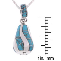 Sterling Silver and Turquoise Teardrop Pendant