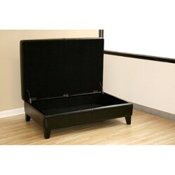 Jennifer Black By-cast Leather Flip-top Storage Bench