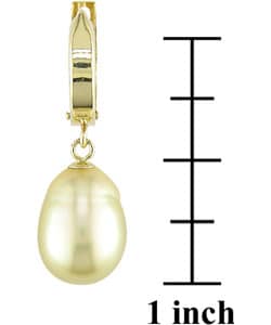 14k Gold South Sea Pearl Earrings (9-9.5mm)