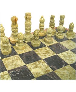 Carved Soapstone 10-inch Chess Set (India)