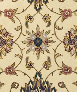 Handmade Traditions Tabriz Ivory Wool and Silk Rug (8'9 x 11'9)