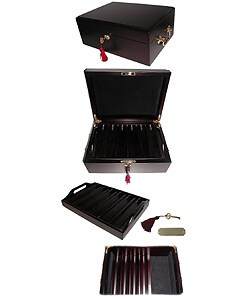 High Roller 500 Chip Poker Set with Mahogany Case
