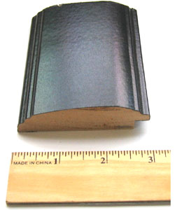 Grooved Black Framed Wall Mirror