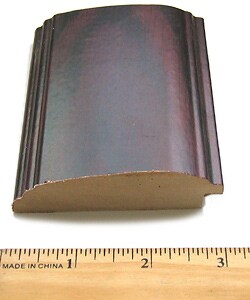 Grooved Dark Mahogany Framed Wall Mirror