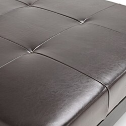 Narcy By-Cast Leather Brown Cocktail Ottoman