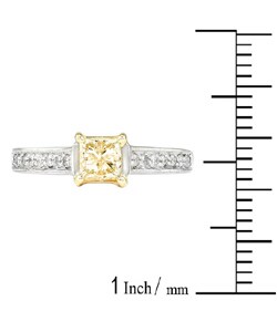 14k Two-tone Gold 5/8ct TDW Diamond Engagement Ring