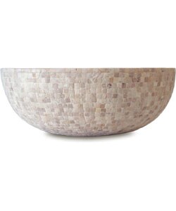 Fontaine Mosaic Travertine Cubes Bathroom Vessel Sink