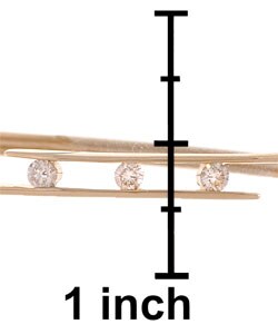 14k Gold & 1/4ct TW Three-stone Diamond Bangle (I, SI1)