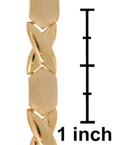 18k Gold over Silver X and O Bracelet