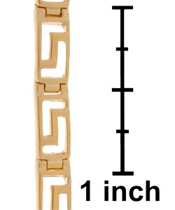 18k Gold over Silver Greek Key Link Bracelet