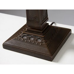 Tiffany-style Mission-style White Table Lamp