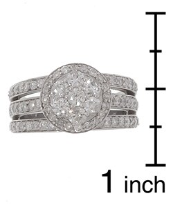 14k Gold 1 1/2ct TDW Round Diamond Cluster Ring (H-I, SI2)
