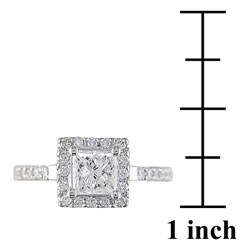 14k White Gold 1-3/8ct TW Diamond Engagement Ring