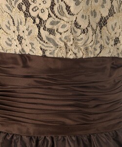Anne Klein Spaghetti Strap Lace and Taffeta Dress