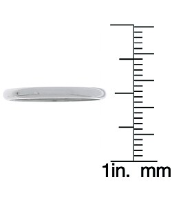 Platinum Half Round Wedding Band
