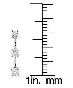 14k White Gold 1/4ct TDW Diamond Earrings (H-I-J, I1-I2)