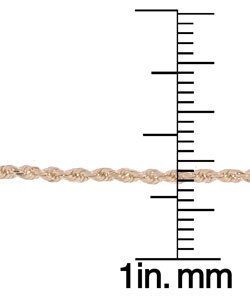 14k Yellow Gold 20-inch Diamond-cut Rope Chain (1.5 mm)