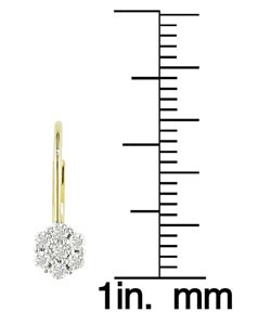 14k Two-tone Gold and 1/4ct Diamond Earrings