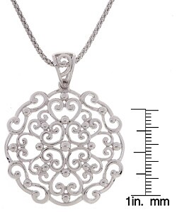 Sterling Silver Filigree Antique-style Necklace