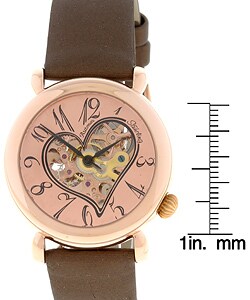 Stuhrling Original Cupid II Rose Gold Open Heart Watch