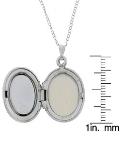 Sterling Silver Oval Praying Hands Locket