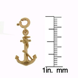14k Gold Anchor Charm