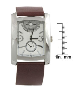 Geneva Platinum Men's Rectangle Face Watch