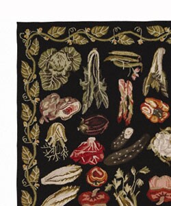 Hand-hooked Country Style Wool Rug (9'6 x 13'6)
