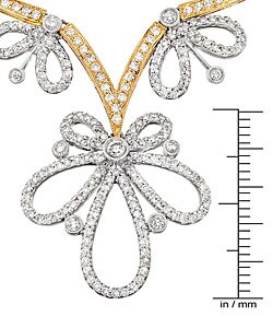 18k Two-tone Gold 3-1/2ct TDW Diamond Necklace