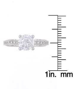 Tacori Platinum CZ Center 1/3ct TDW Diamond Ring (G-VS)