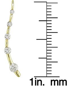 14k Gold 1/2ct TDW Diamond Journey Earrings (H-J, I1-I2)