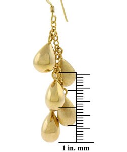 18k Gold over Sterling Silver Long Drop Earrings