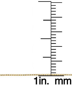 14k Yellow Gold 20-inch Box Chain (0.5 mm)