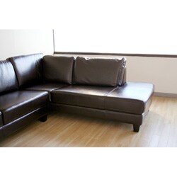 Jackson Dark Brown Bi-cast Leather Sectional Sofa