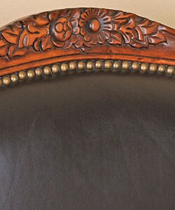 Leather Nailhead Accent Chair