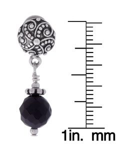 Charming Life Sterling Silver Black Onyx Earrings